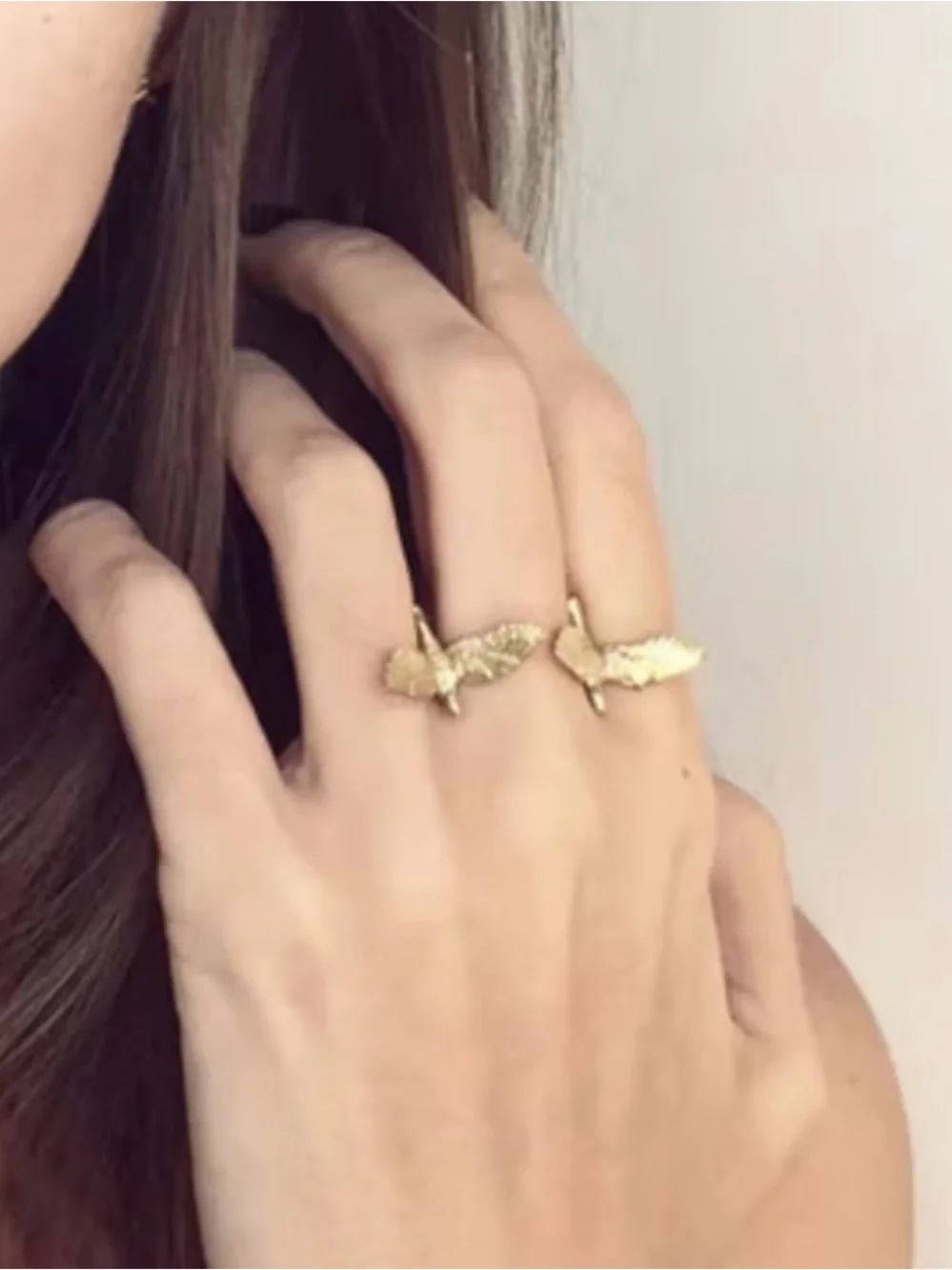 NEW! Retro Open Gold Winged Ring. Lucky Ring. Bird Free symbol ring 🕊️